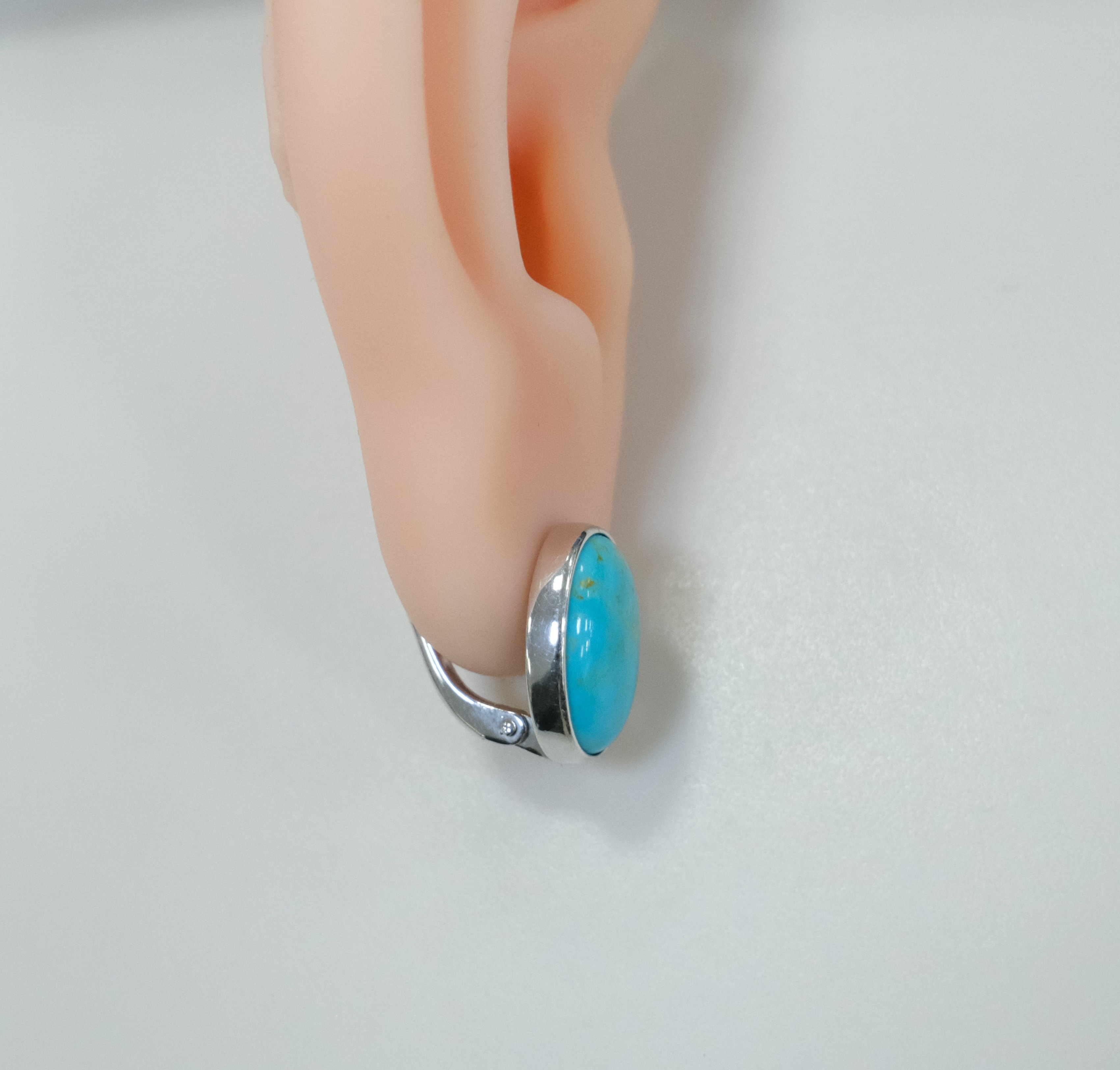 Серебряные серьги с бирюзой